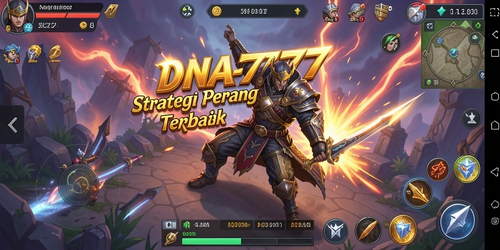 Screenshot gameplay DNA777 menunjukkan pertempuran strategis yang seru.