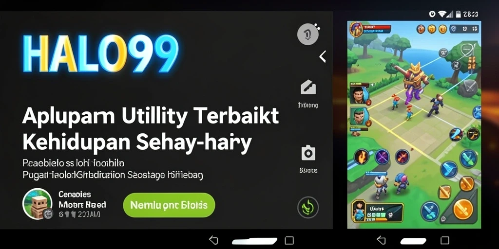 Tampilan utama HALO99 dengan fitur utility yang intuitif.