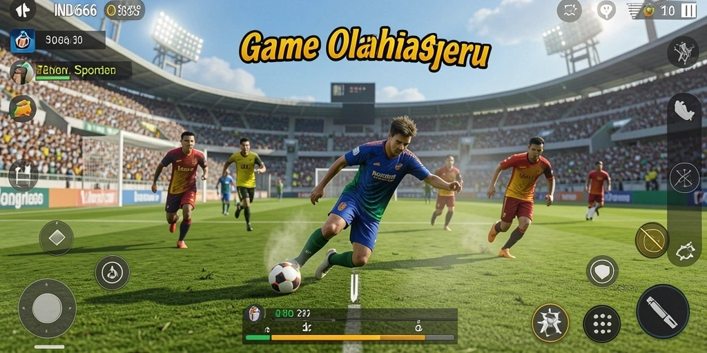 Screenshot gameplay IND666 yang menunjukkan momen seru pertandingan olahraga.