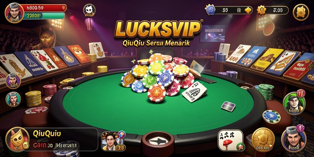 Screenshot utama LUCKSVIP yang menunjukkan asyiknya bermain QiuQiu.