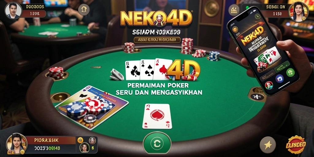Tampilan gameplay poker yang seru dan interaktif di NEKO4D.