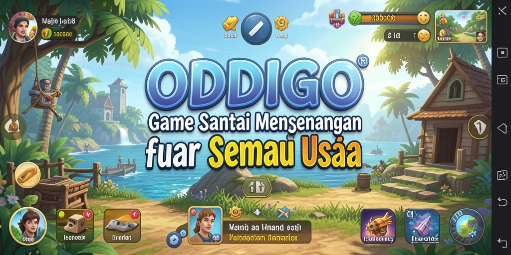 Tampilan gameplay ODDIGO yang seru dan penuh warna.