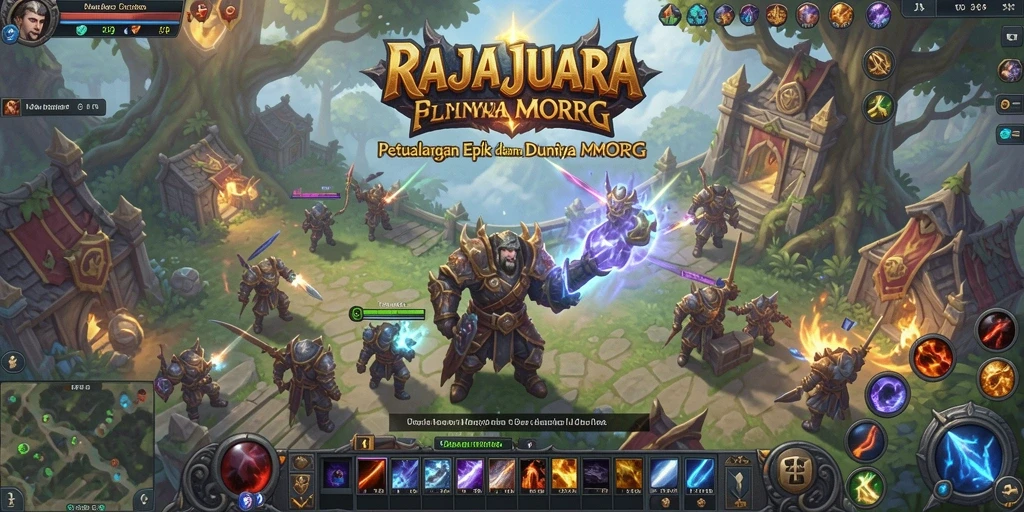 Screenshot utama RAJAJUARA menunjukkan aksi seru dalam permainan MMORPG.