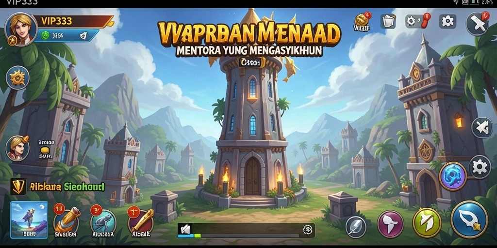 Tangkapan layar gameplay menara pertahanan yang menegangkan di VIP333.