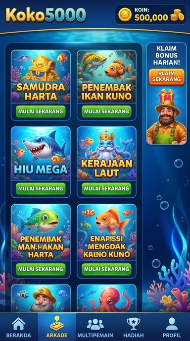 Tampilan antarmuka koko5000 yang sederhana dan menarik.